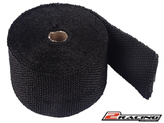 Tepelná izolace výfuku 100mm/15m ČERNÁ omotávka páska svody výfuku do 1200 Celsia