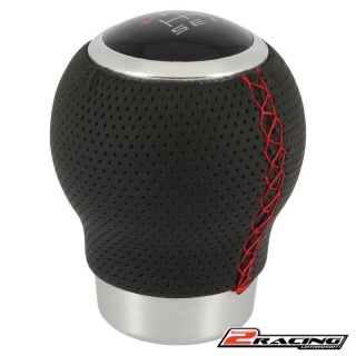 Hlavice řadící páky černá červeně prošitá