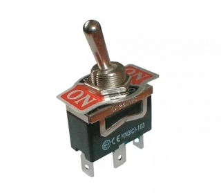 Páčkový letecký spínač 3pol 3pin ON-OFF-ON 250V/10A