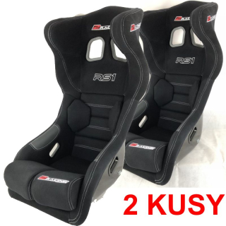  Zvýhodněný set 2 kusů 2Racing laminátová závodní sedačka FIA RS1 s homologací