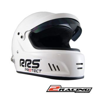 Integrální závodní helma HANS FIA 8859-2015 SNELL SA2020 bílá RRS Rally