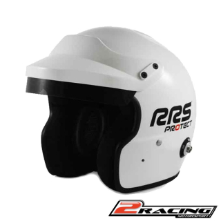 Jet otevřená závodní helma HANS FIA 8859-2015 SNELL SA2020 bílá RRS