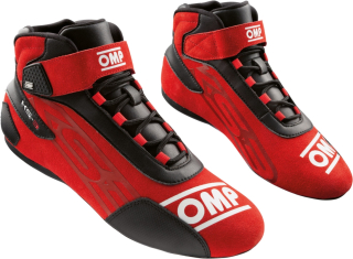 Závodní boty karting a hobby závody OMP KS-3 červeno černá