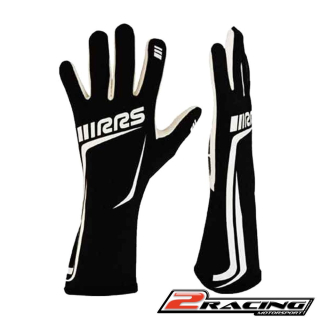 Závodní rukavice Rrs Grip2 FIA 8856-2018 nehořlavé černé
