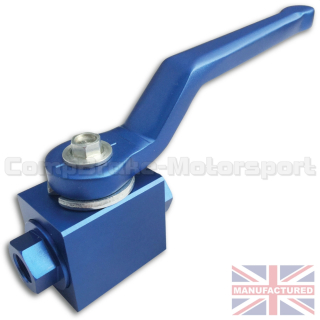 Hliníkový uzavírací ventil brzdového okruhu modrý elox