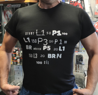 Triko Rally s potiskem design diktát černé