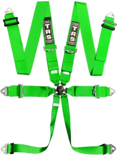 6bodový závodní bezpečnostní pás TRS Magnum s FIA homologací zelený Škoda Motorsport 3" široký