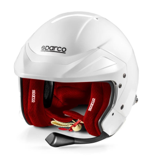 Sparco Flux RJ-i závodní Jet helma s interkomem FIA 8859-2024 bílá/červená