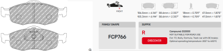 Závodní destičky DS3000 Ferodo racing FCP766R