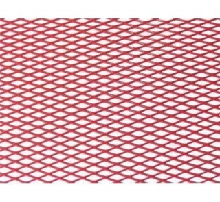ALU tahokov - hliníková mřížka do nárazníku - malá oka - 1000x250mm- červený