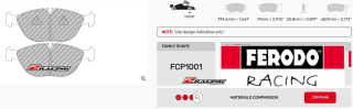 Závodní destičky DSUNO Ferodo racing FCP1001Z