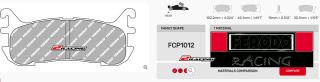 Závodní destičky DS2500 Ferodo racing FCP1012H