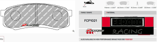 Závodní destičky DS2500 Ferodo racing FCP1021H