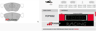Závodní destičky DS2500 Ferodo racing FCP1052H
