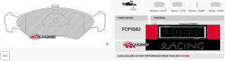 Závodní destičky DS2500 Ferodo racing FCP1082H