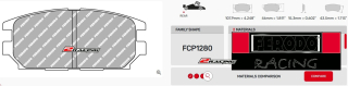 Závodní destičky DS2500 Ferodo racing FCP1280H
