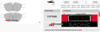 Závodní destičky DS2500 Ferodo racing FCP1285H