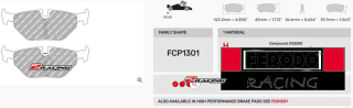 Závodní destičky DS2500 Ferodo racing FCP1301H