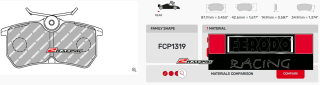 Závodní destičky DS2500 Ferodo racing FCP1319H