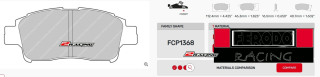Závodní destičky DS2500 Ferodo racing FCP1368H