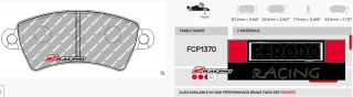 Závodní destičky DS2500 Ferodo racing FCP1370H