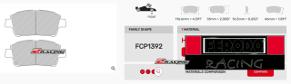 Závodní destičky DS2500 Ferodo racing FCP1392H