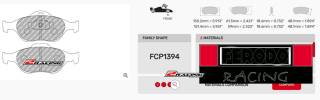 Závodní destičky DS2500 Ferodo racing FCP1394H