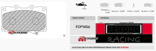 Závodní destičky DS2500 Ferodo racing FCP1456H