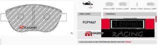 Závodní destičky DS1.11 Ferodo racing FCP1467W