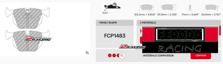 Závodní destičky DS1.11 Ferodo racing FCP1483W