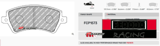 Závodní destičky DS2500 Ferodo racing FCP1573H