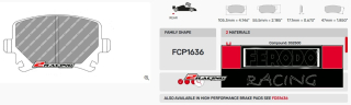 Závodní destičky DS1.11 Ferodo racing FCP1636W