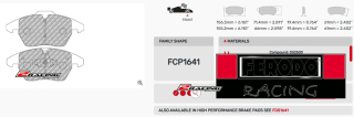 Závodní destičky DS3.12 Ferodo racing FCP1641G