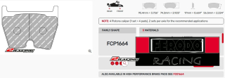 Závodní destičky DS3.12 Ferodo racing FCP1664G