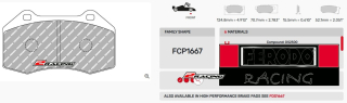 Závodní destičky DS1.11 Ferodo racing FCP1667W