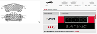 Závodní destičky DS3.12 Ferodo racing FCP1676G