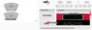 Závodní destičky DS1.11 Ferodo racing FCP1706W