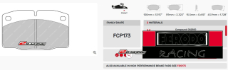 Závodní destičky DS2500 Ferodo racing FCP173H