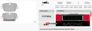 Závodní destičky DS1.11 Ferodo racing FCP1806W
