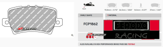 Závodní destičky DS2500 Ferodo racing FCP1862H