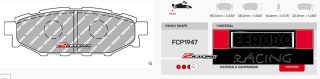 Závodní destičky DS2500 Ferodo racing FCP1947H