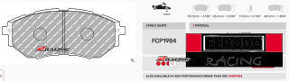 Závodní destičky DS2500 Ferodo racing FCP1984H