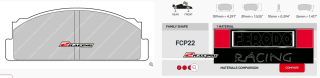 Závodní destičky DS2500 Ferodo racing FCP22H