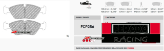 Závodní destičky DS2500 Ferodo racing FCP256H