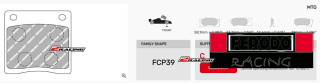 Závodní destičky FER4003 Ferodo racing FCP39C