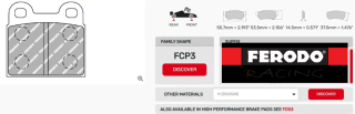 Závodní destičky DS1.11 Ferodo racing FCP3W