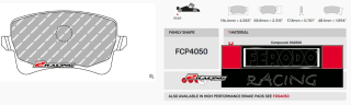 Závodní destičky DS2500 Ferodo racing FCP4050H