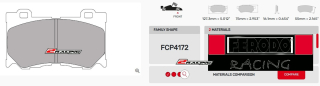 Závodní destičky DS2500 Ferodo racing FCP4172H