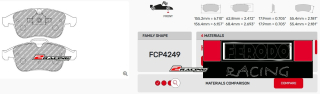 Závodní destičky DS3.12 Ferodo racing FCP4249G
