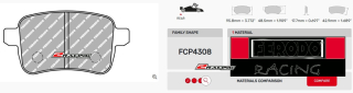 Závodní destičky DS2500 Ferodo racing FCP4308H